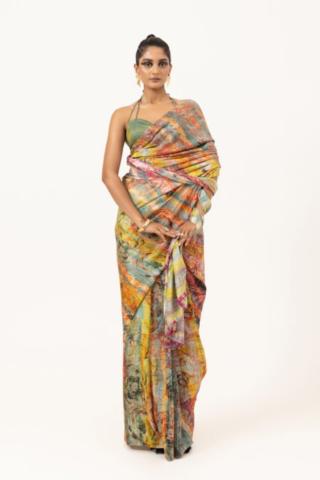 Verdant Symphony Silk Saree