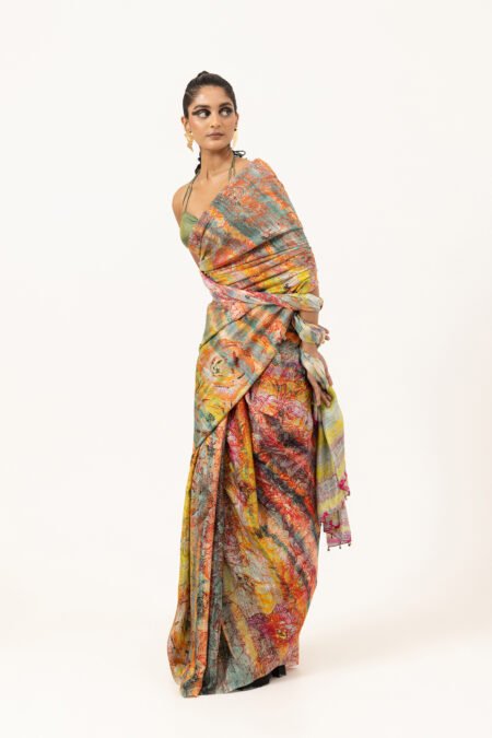 Verdant Symphony Silk Saree