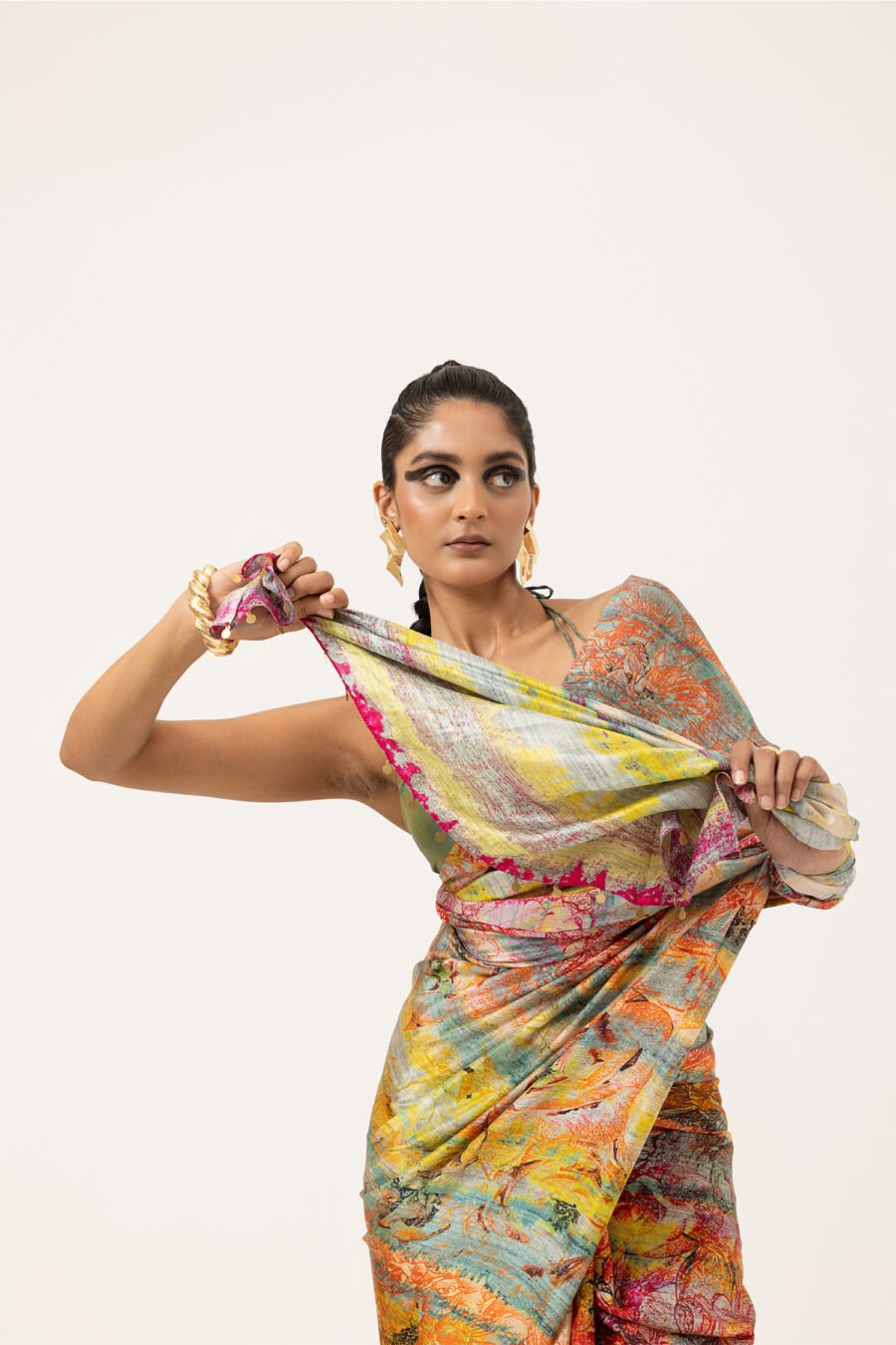 Verdant Symphony Silk Saree
