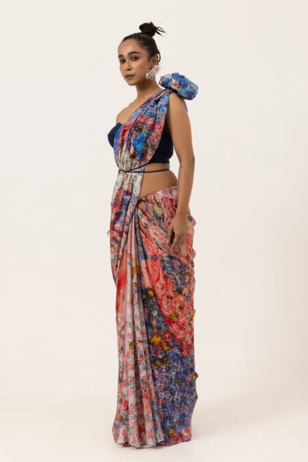 Pop Marble Silk Saree