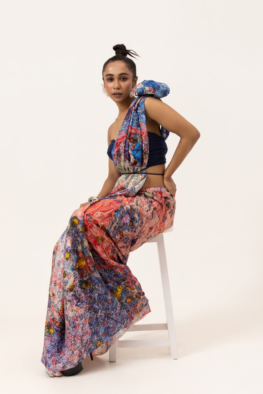 Pop Marble Silk Saree