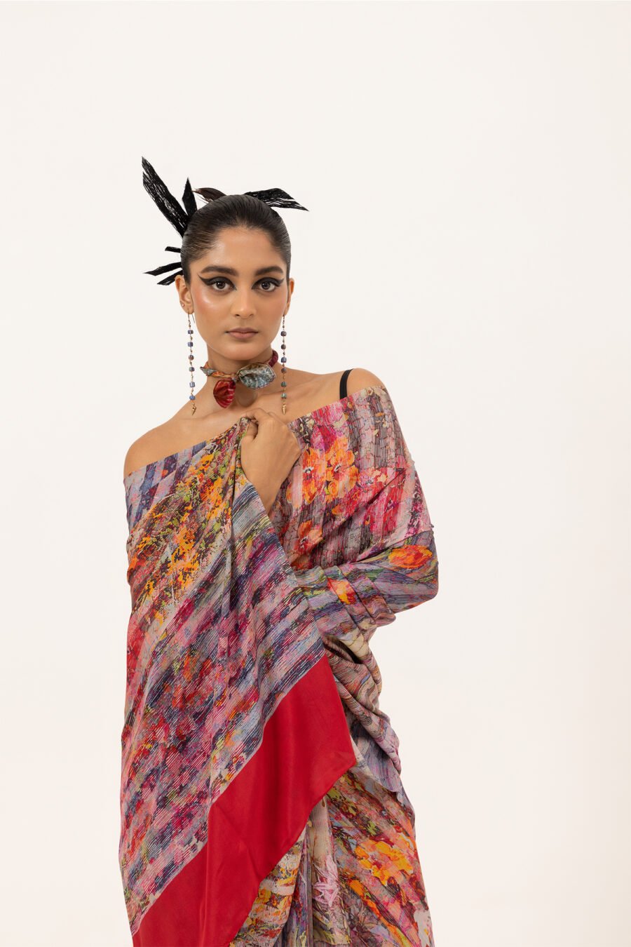 Floral Reverie Silk Saree