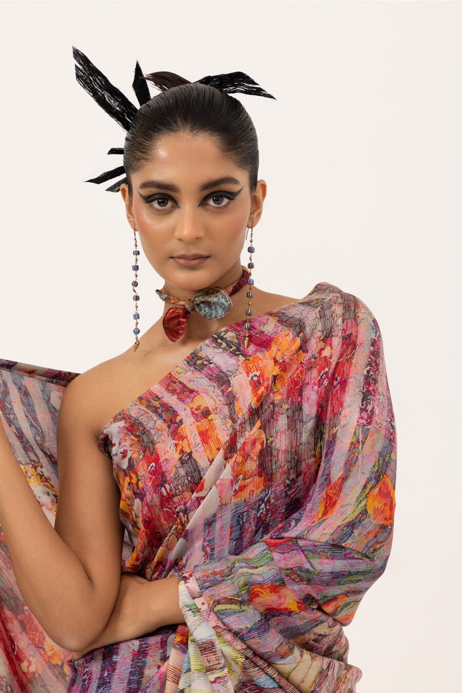 Floral Reverie Silk Saree