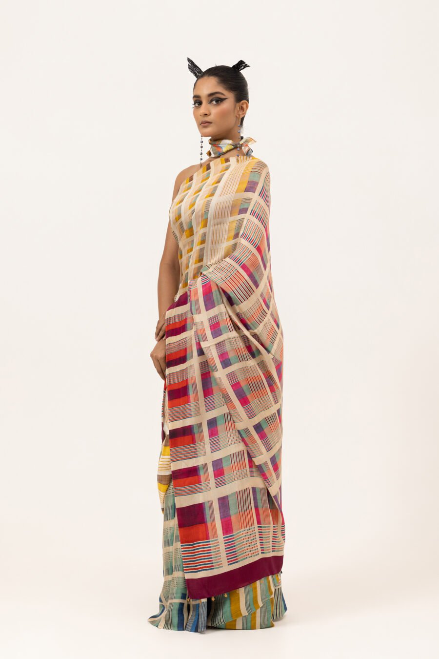 Modern Mosaic Silk Saree