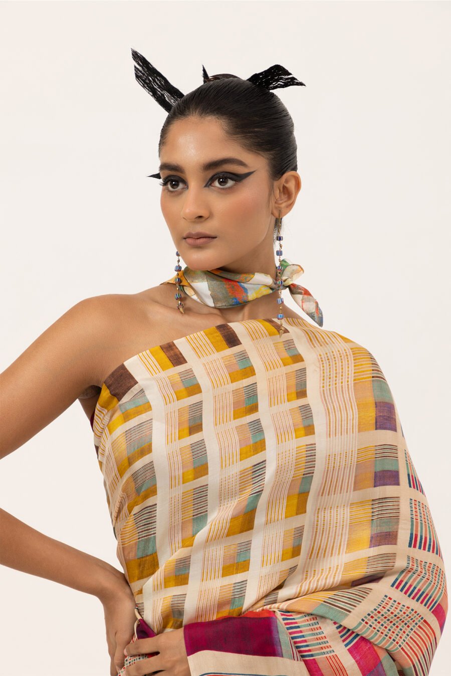 Modern Mosaic Silk Saree