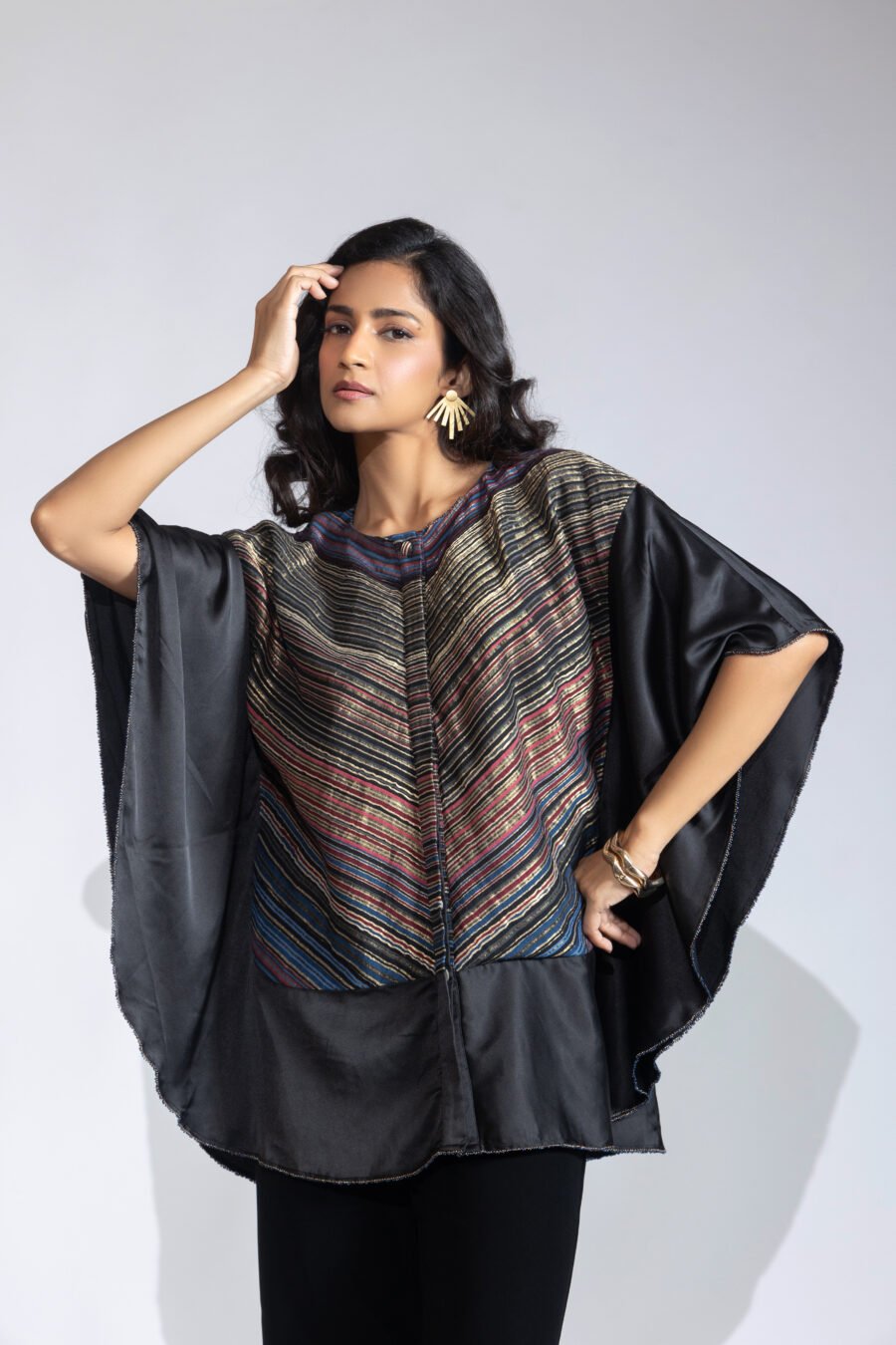 Zenith Stripped Kaftan Top - Image 2