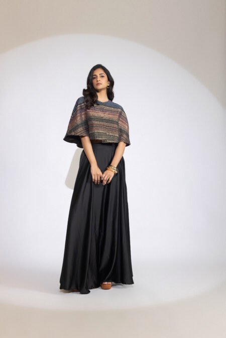 Midnight Shimmer Cape Jacket