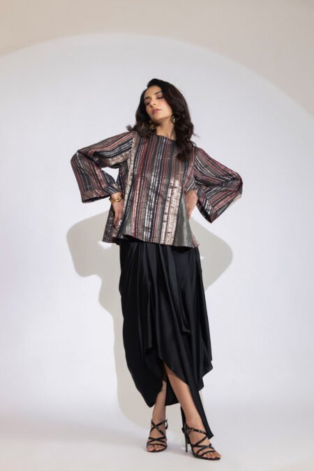 Noor Bell-Sleeve Striped Top