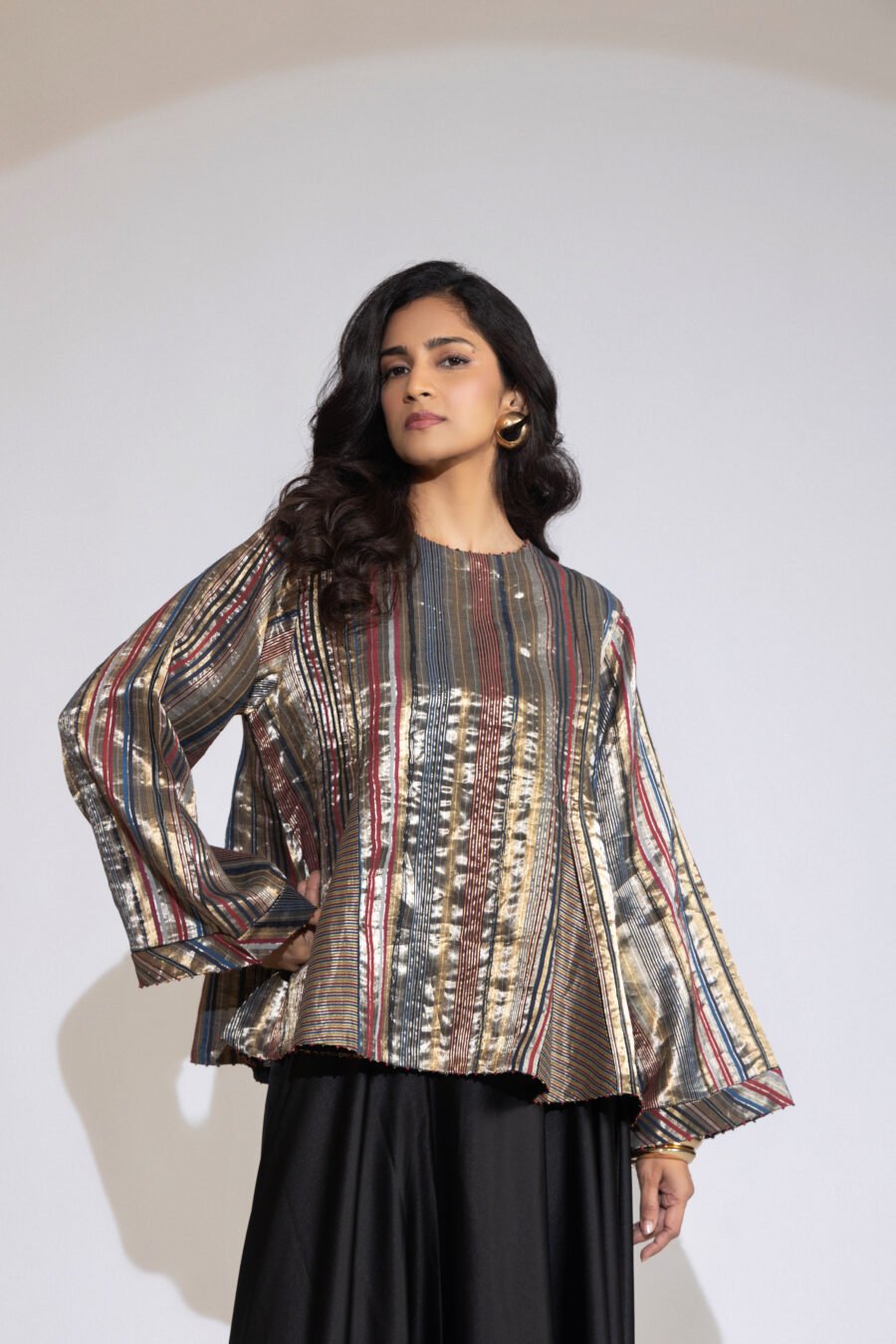 Ira Bell-Sleeve Striped Top - Image 3