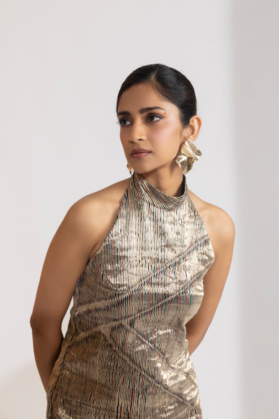 Eclipsera Metallic Mini Dress - Image 3