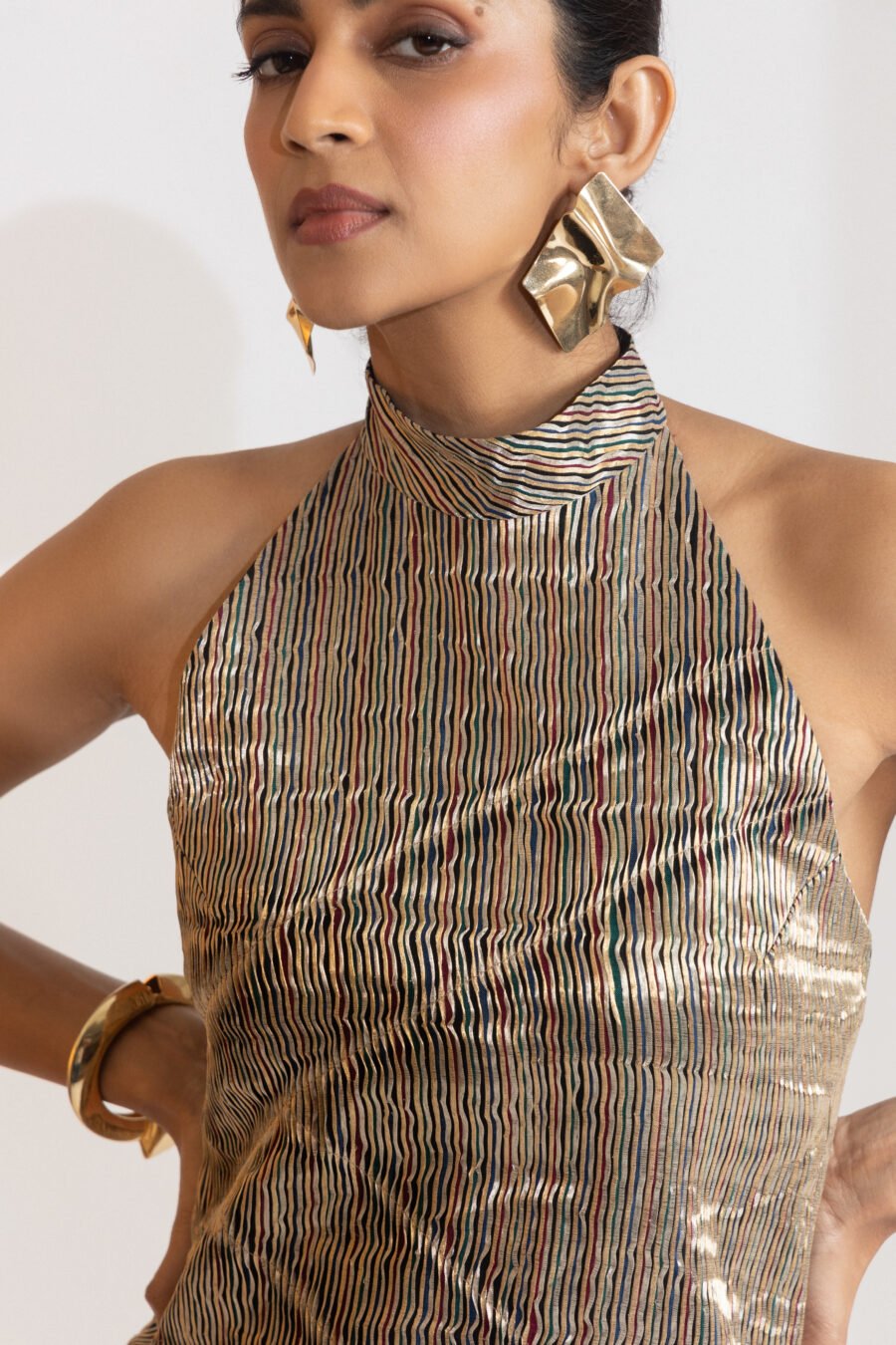 Eclipsera Metallic Mini Dress - Image 4