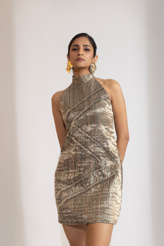 Eclipsera Metallic Mini Dress