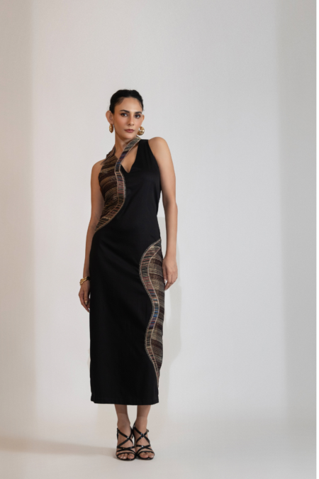 Serenna Striped Midi Dress