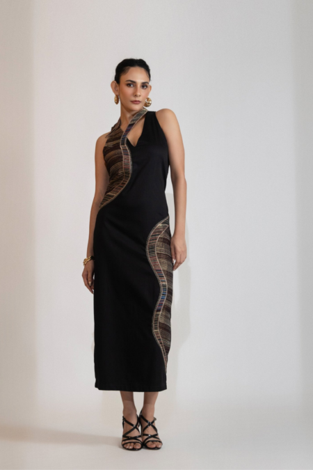 Serenna Striped Midi Dress