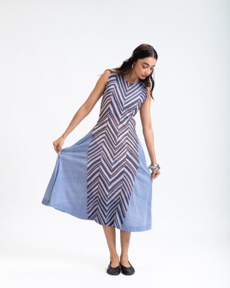 Chevron Breeze Midi Dress