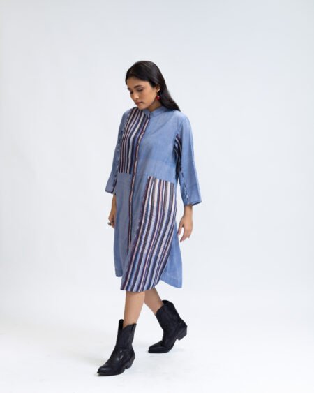 Indigo Stripe Charm Dress