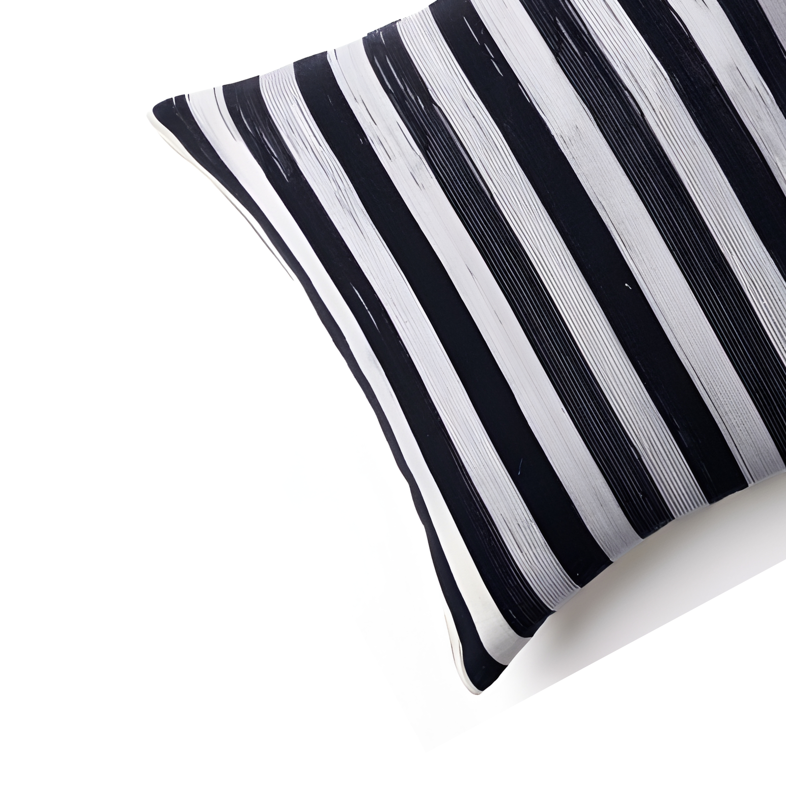 Brisa Handwoven Black and white Cushion Cover - Image 2