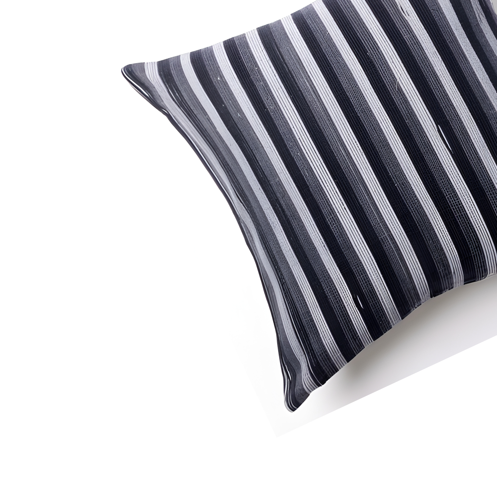 Vale Handwoven Black and white Cushion Cover - Image 2