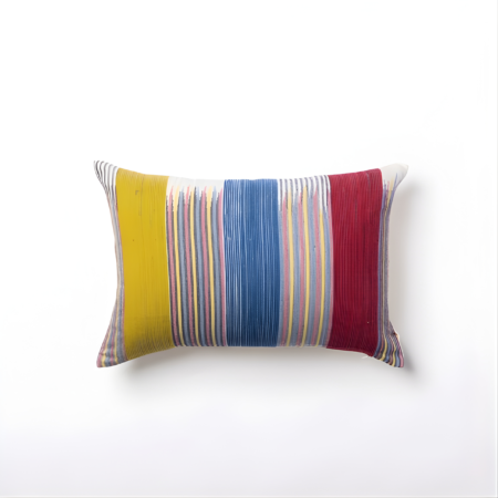 Pinstripe Handwoven Multicolour Cushion Cover