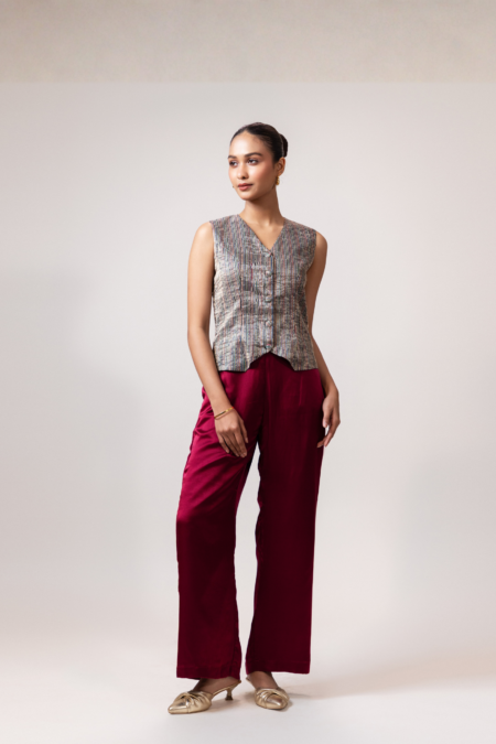 Shimmer Metallic Waist Top